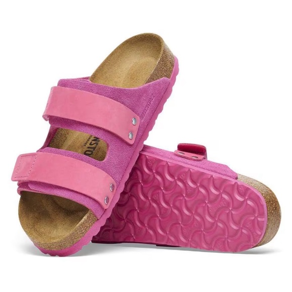 Birkenstock ‘Uji’ in Nubuck Leather/Suede - Fuchsia - Picture 2 of 16